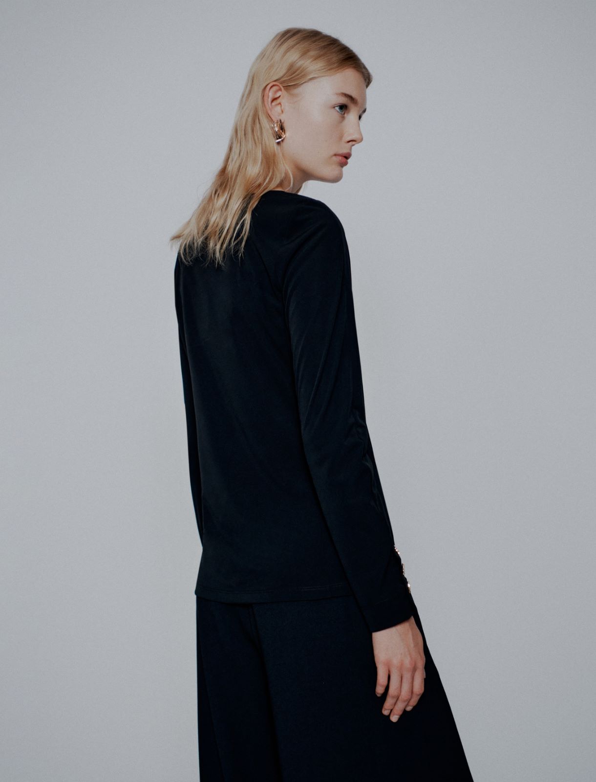 Jersey T-shirt - BLACK - Marella - 3