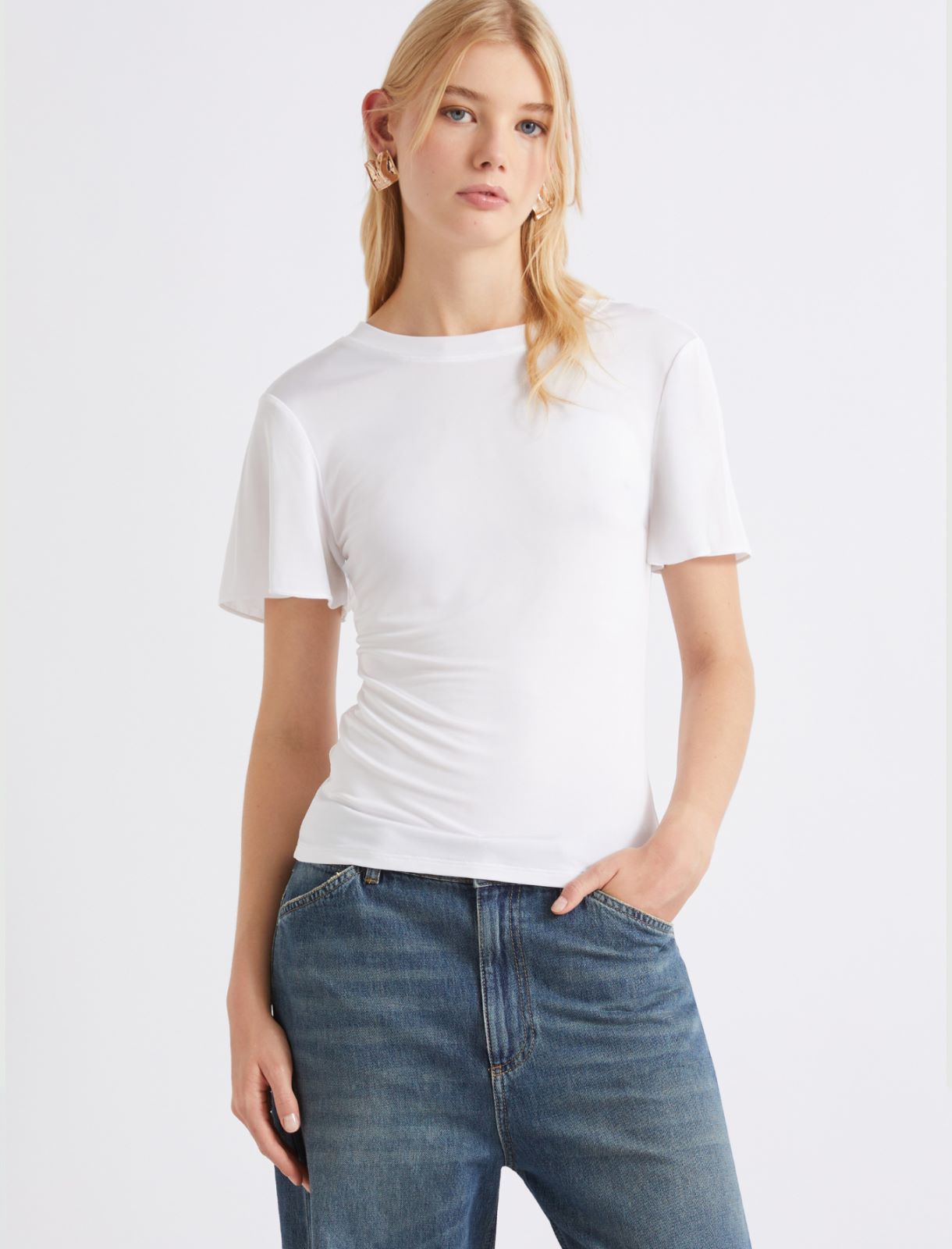 Viscose jersey T-shirt - WHITE - Marella - 4