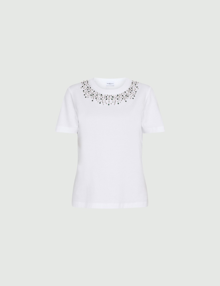 Bejewelled-detail T-shirt - Marella