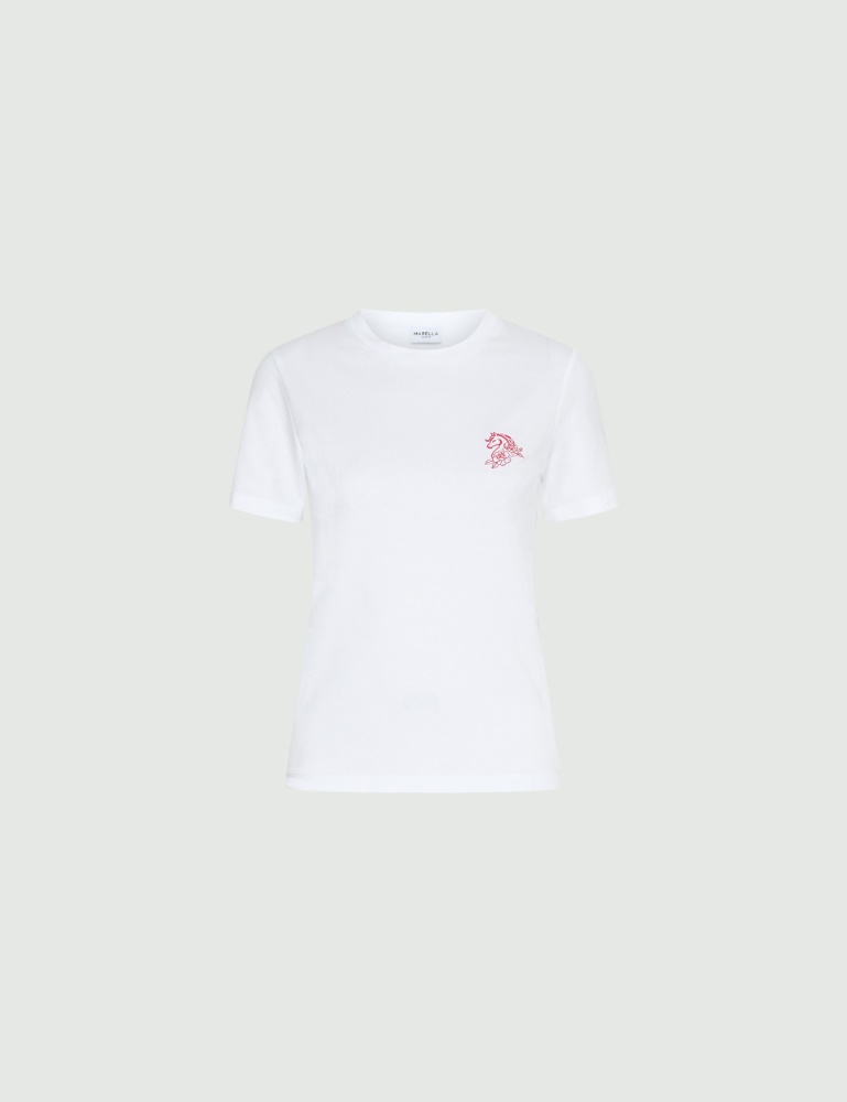 Embroidered pure cotton T-shirt - Marella