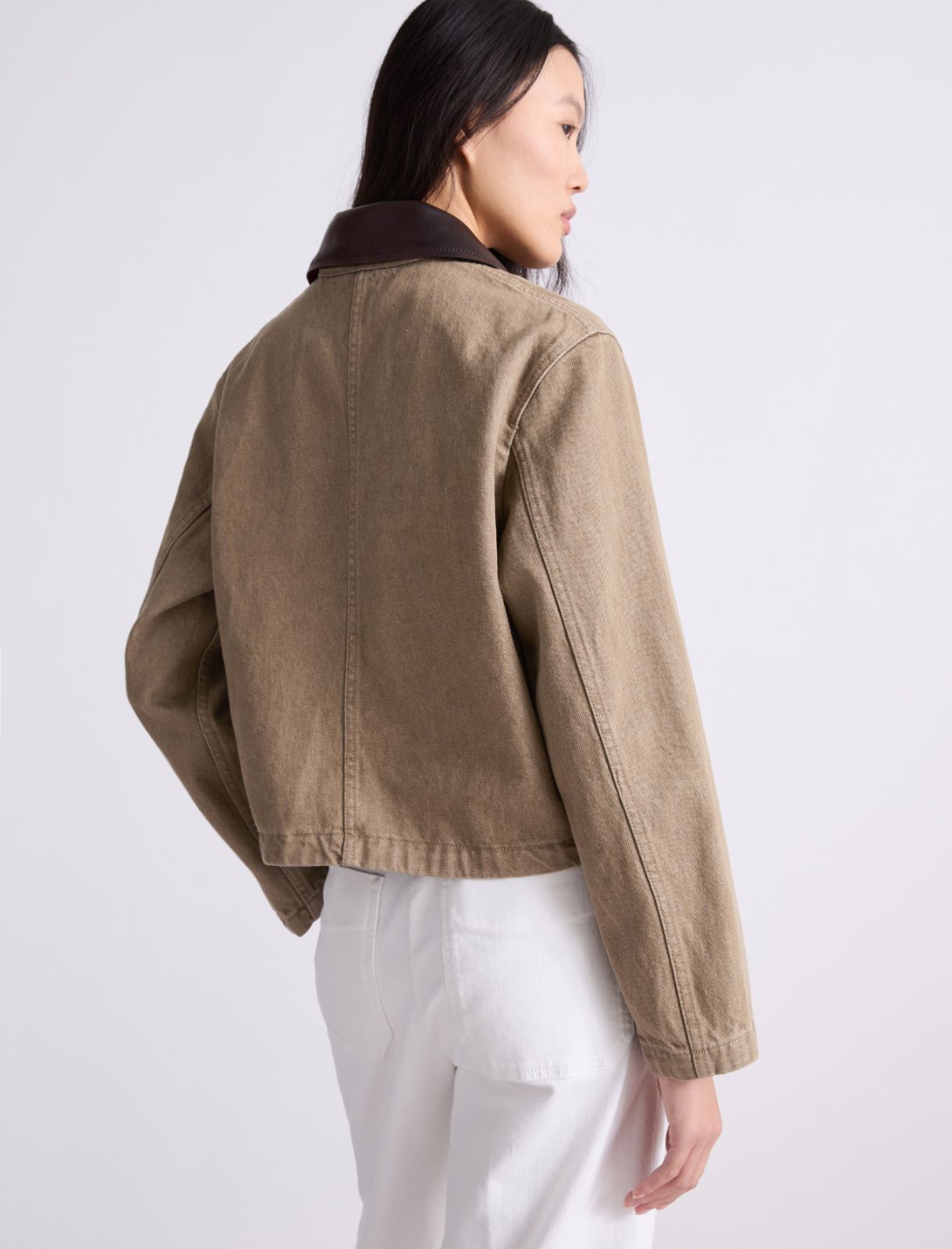 Veste courte en coton - BEIGE - Marella - 3