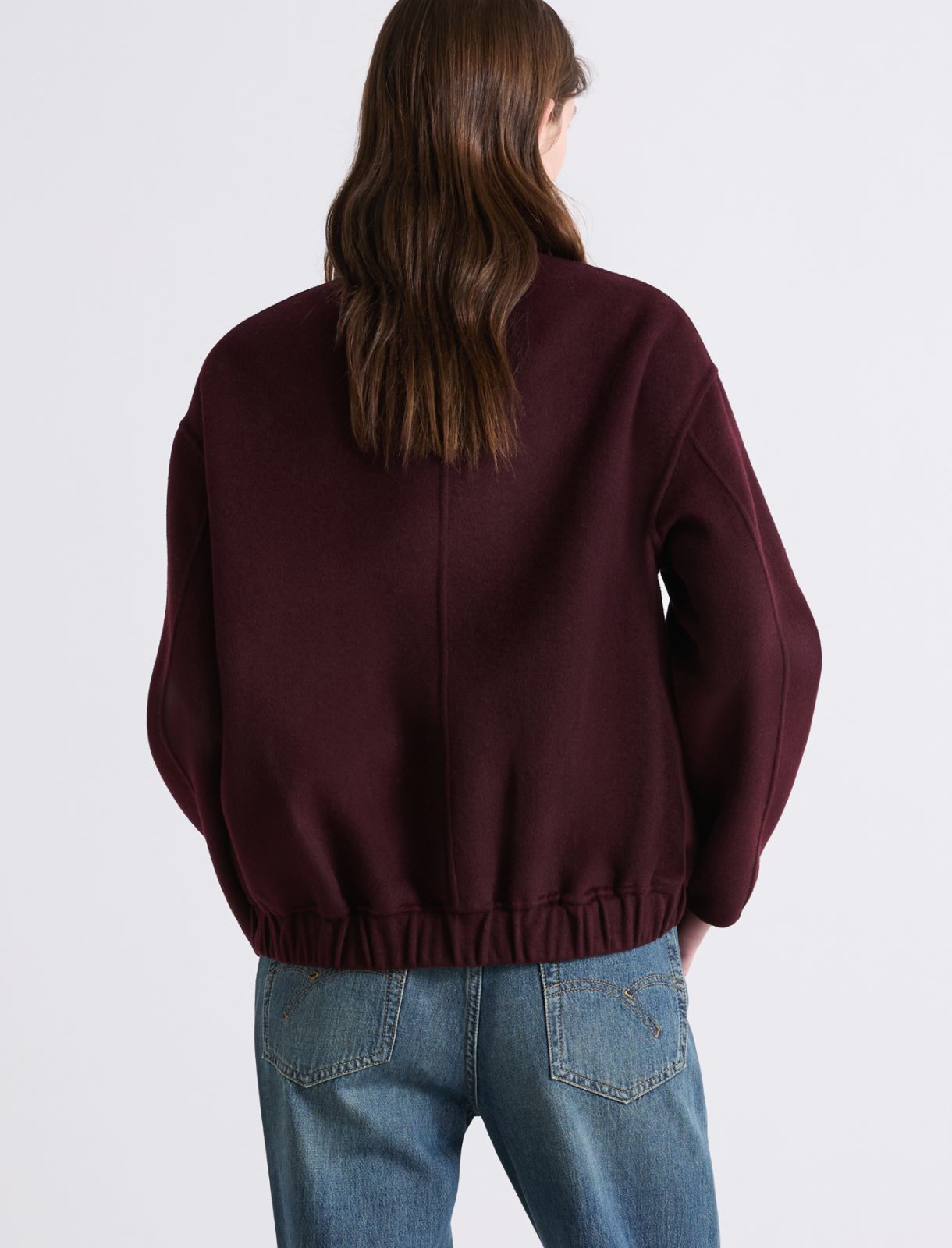 Wool-blend bomber jacket - BORDEAUX - Marella - 3