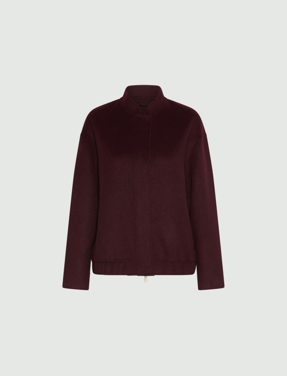 Wool-blend bomber jacket - BORDEAUX - Marella