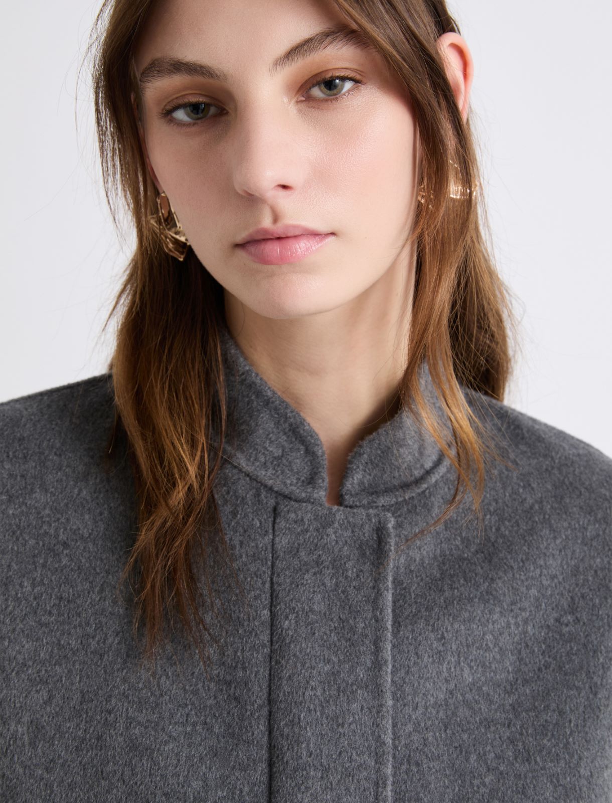 Wool-blend bomber jacket - MEDIUM GREY - Marella - 5