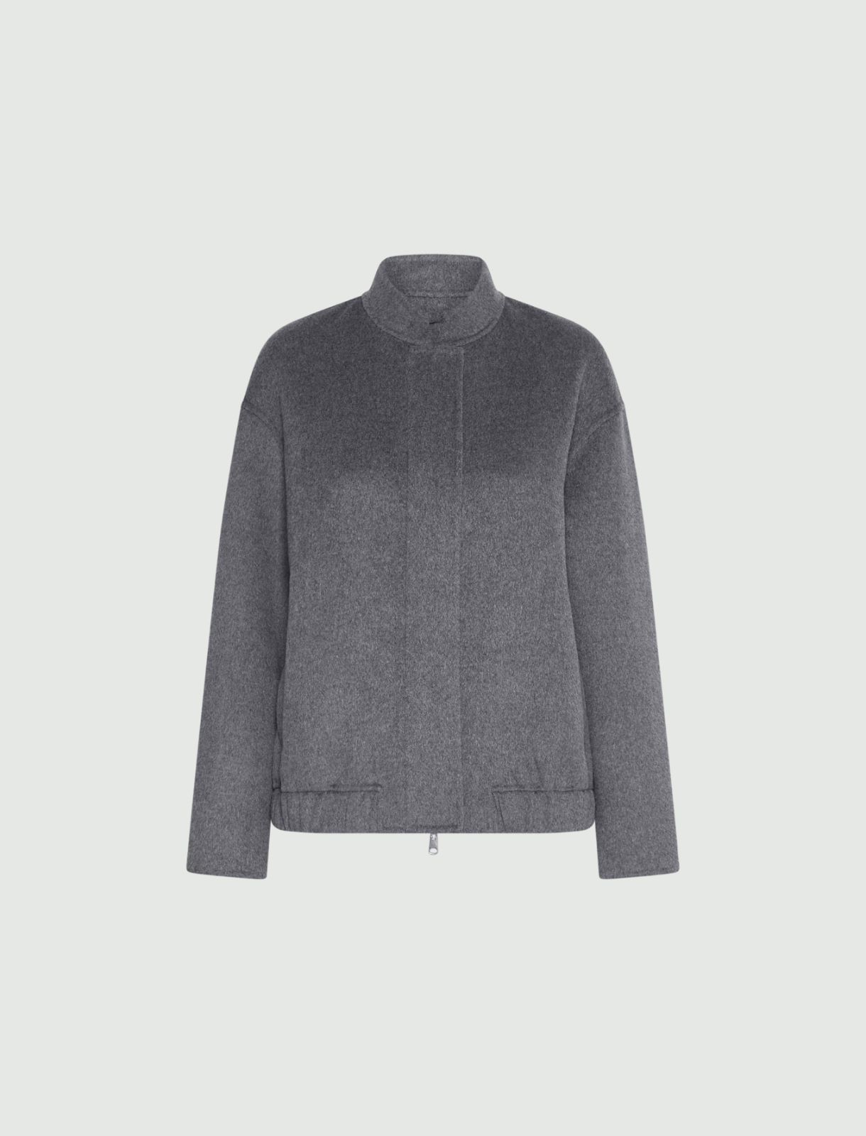 Wool-blend bomber jacket - MEDIUM GREY - Marella