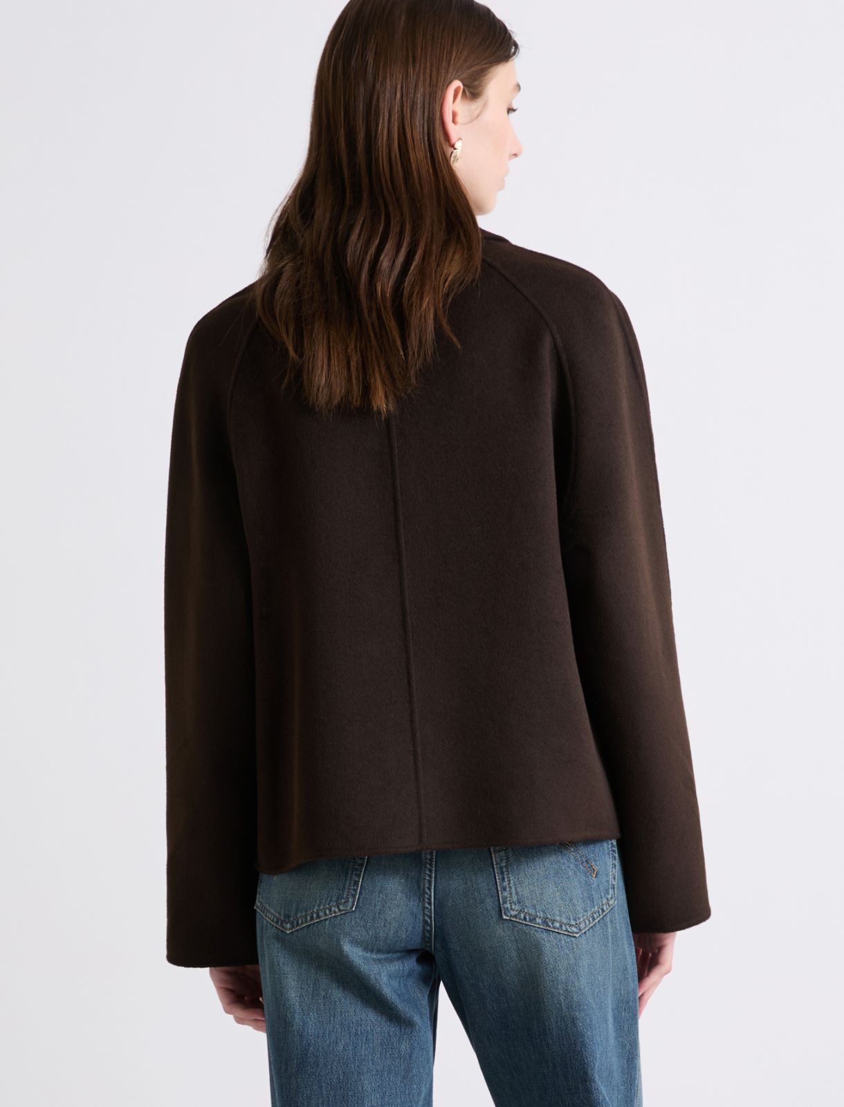 Short double cloth trench coat - DARK BROWN - Marella - 3