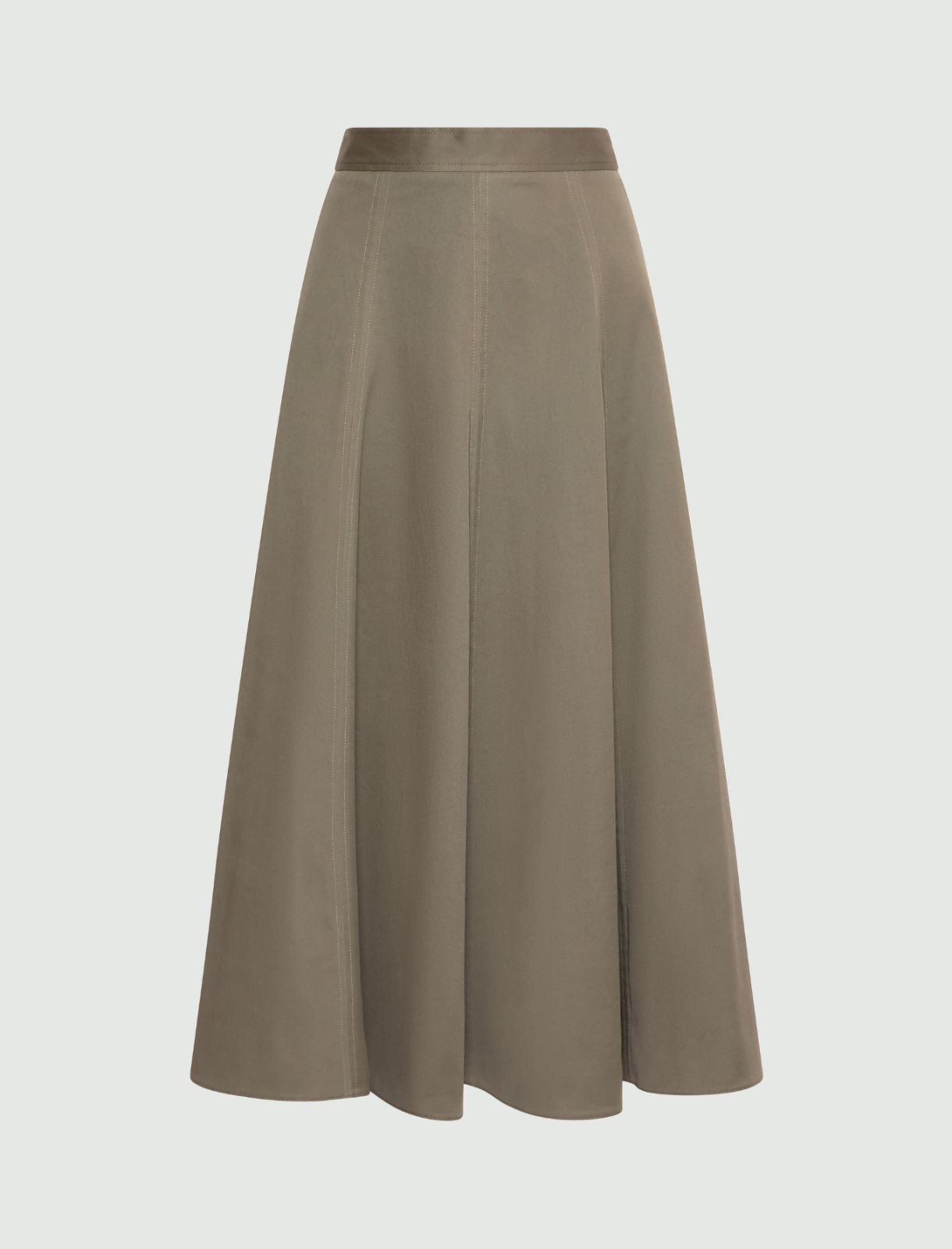 Jupe patineuse midi - KAKI - Marella