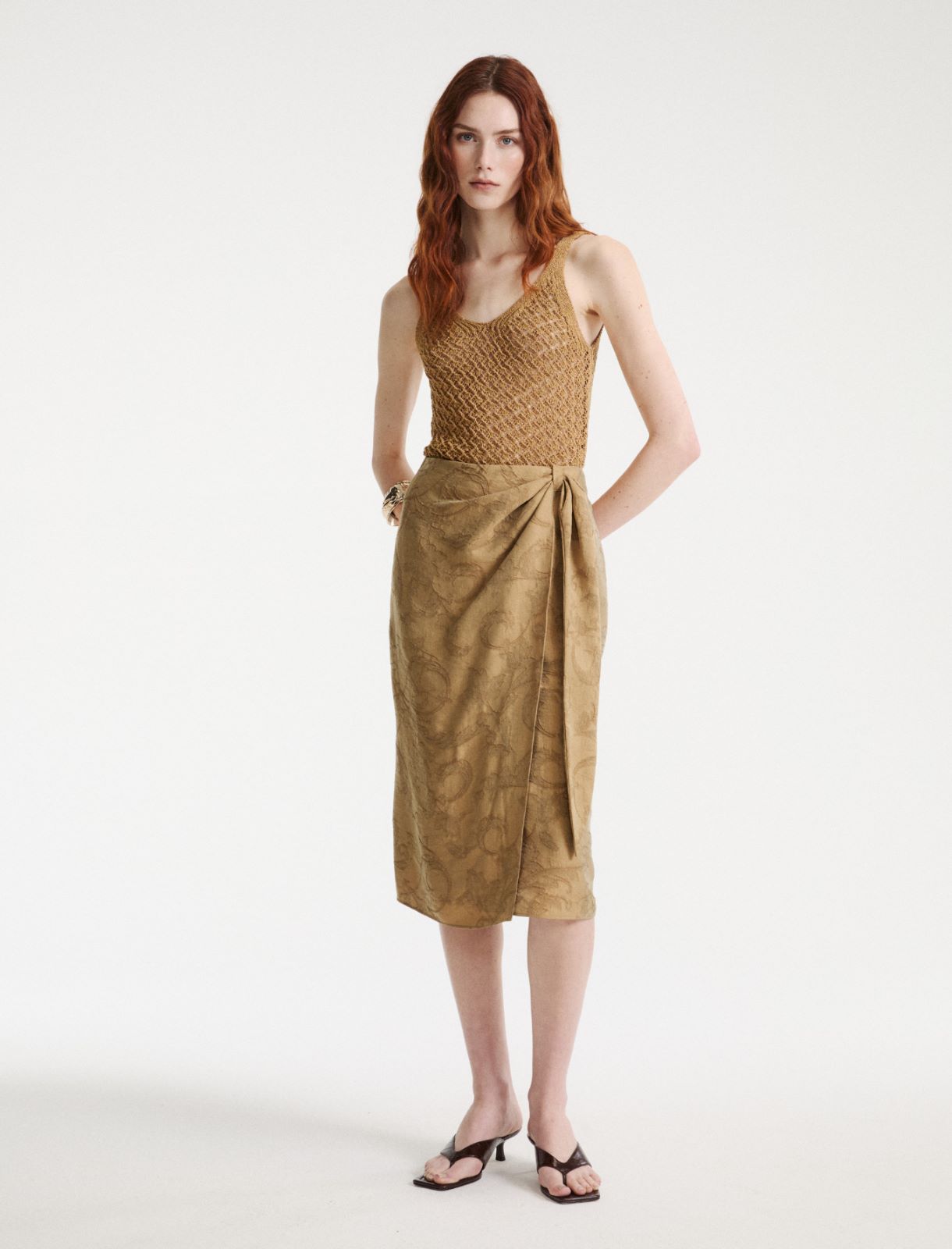 Wrap skirt - BEIGE - Marella - 2