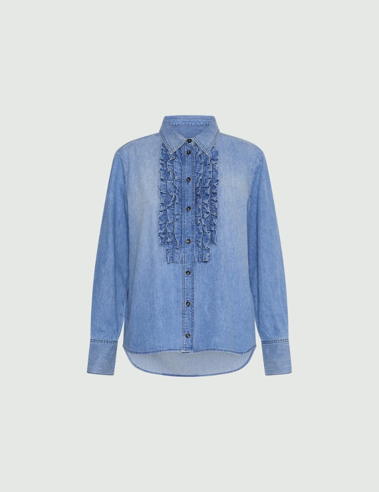 Chemise ruchée en denim - Marella