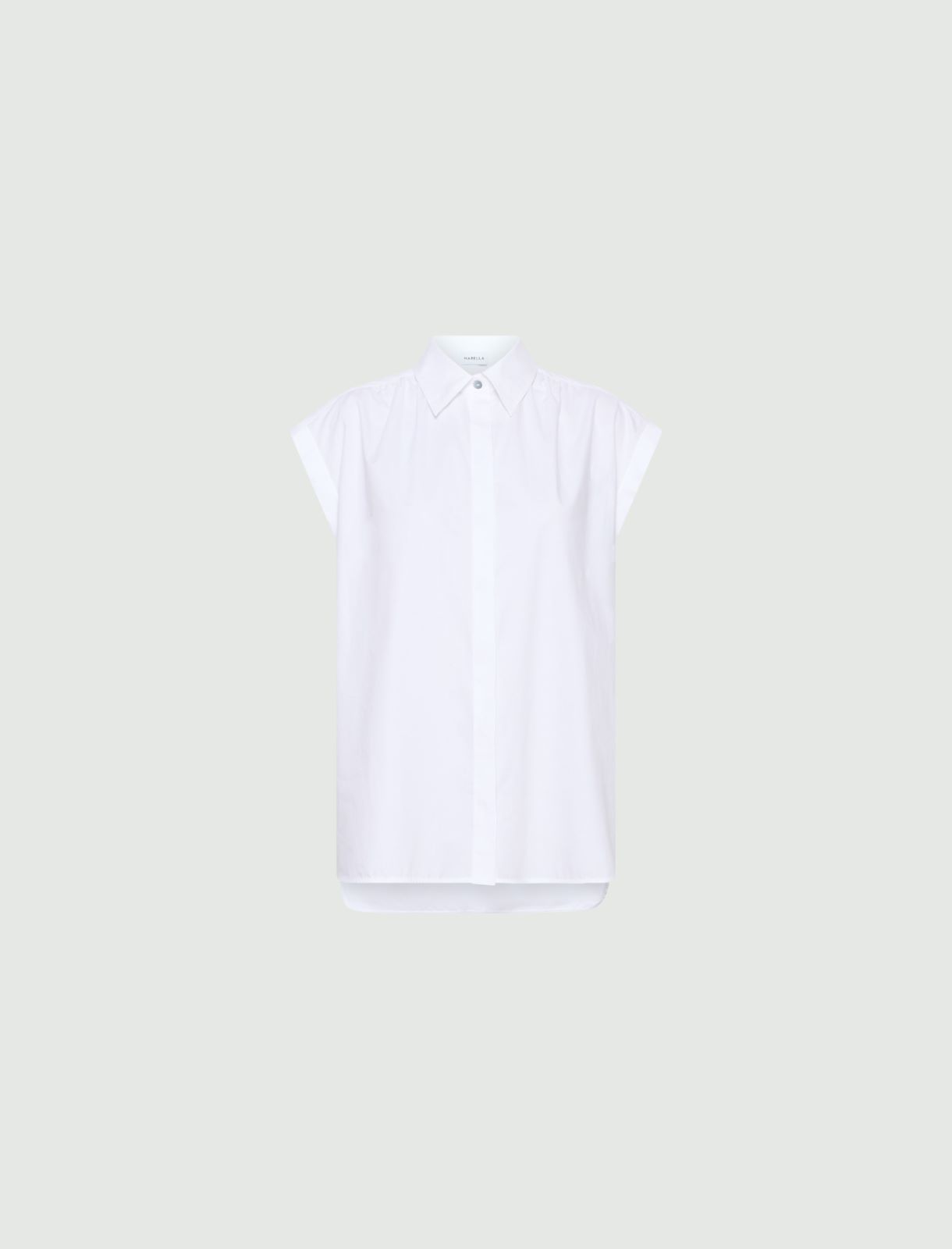 Ärmellose Hemdbluse aus Popeline - WEISS - Marella