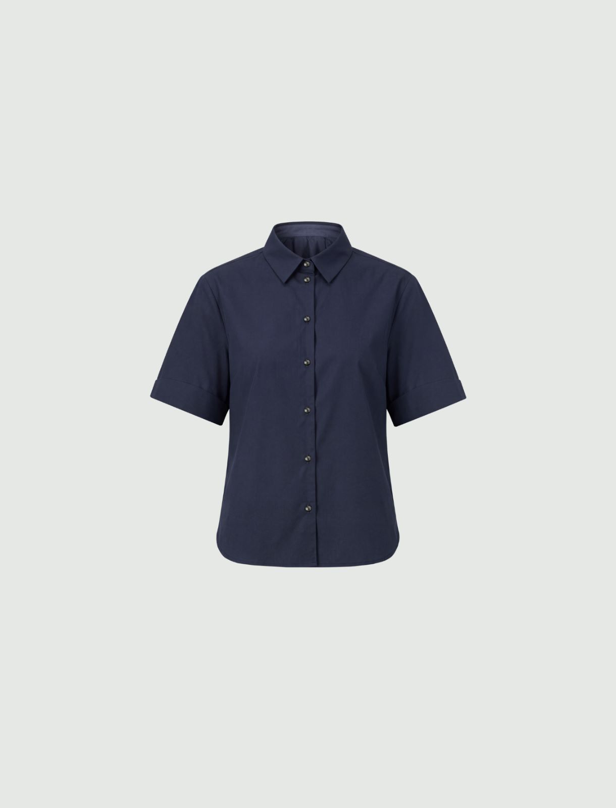 Flared poplin shirt - Navy - Marella