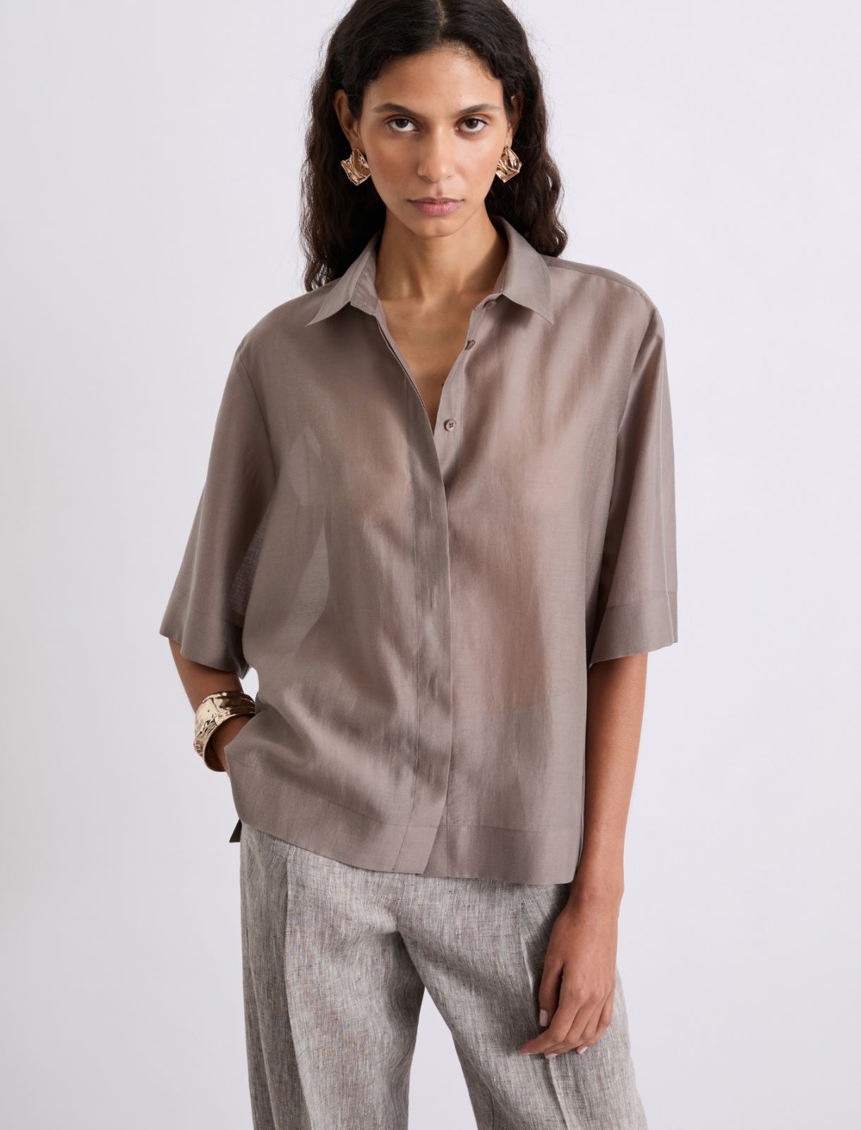 Chemise évasée en organza - PIERRE - Marella - 4