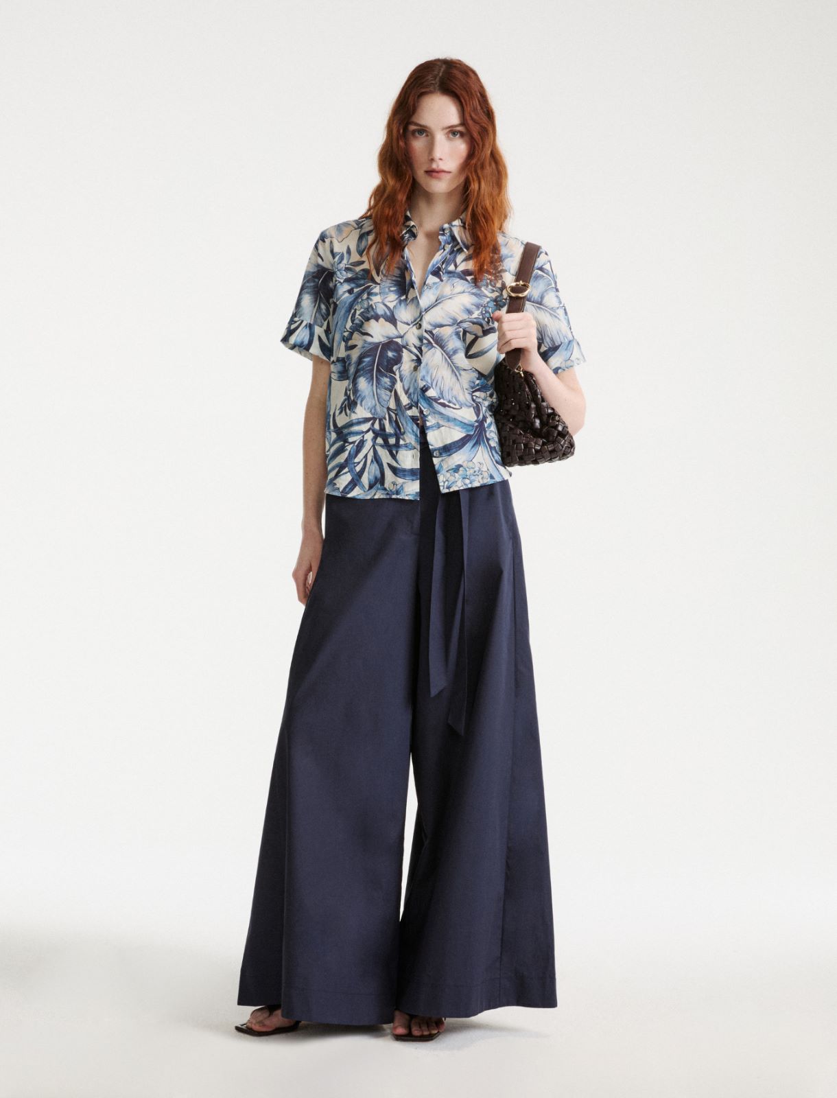 Printed muslin shirt - Light blue - Marella - 2