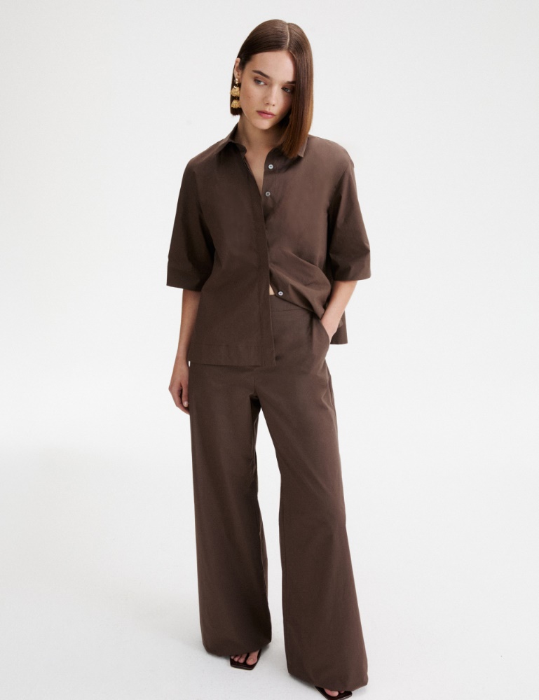 Poplin wide-leg trousers - Marella