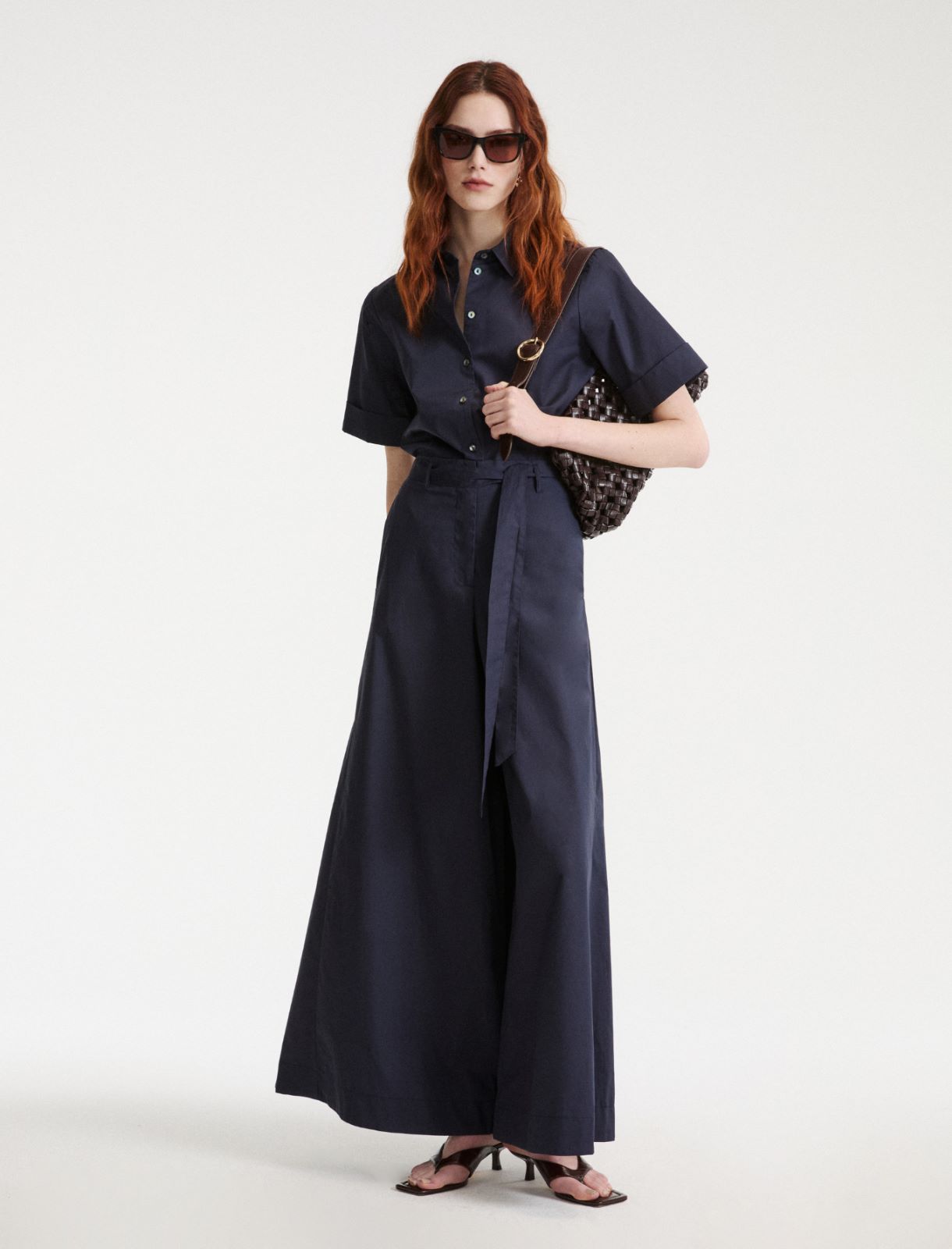 Super wide-leg trousers - NAVY - Marella - 2