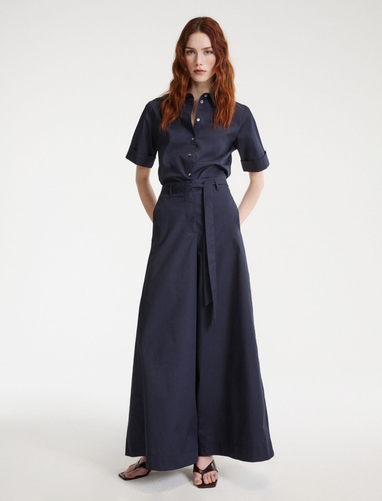 Super wide-leg trousers - NAVY - Marella - 4