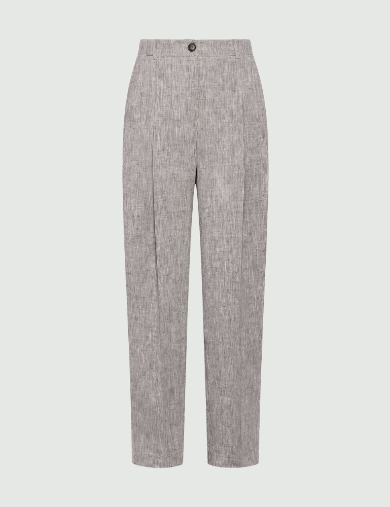 Linen barrel-leg trousers - Marella
