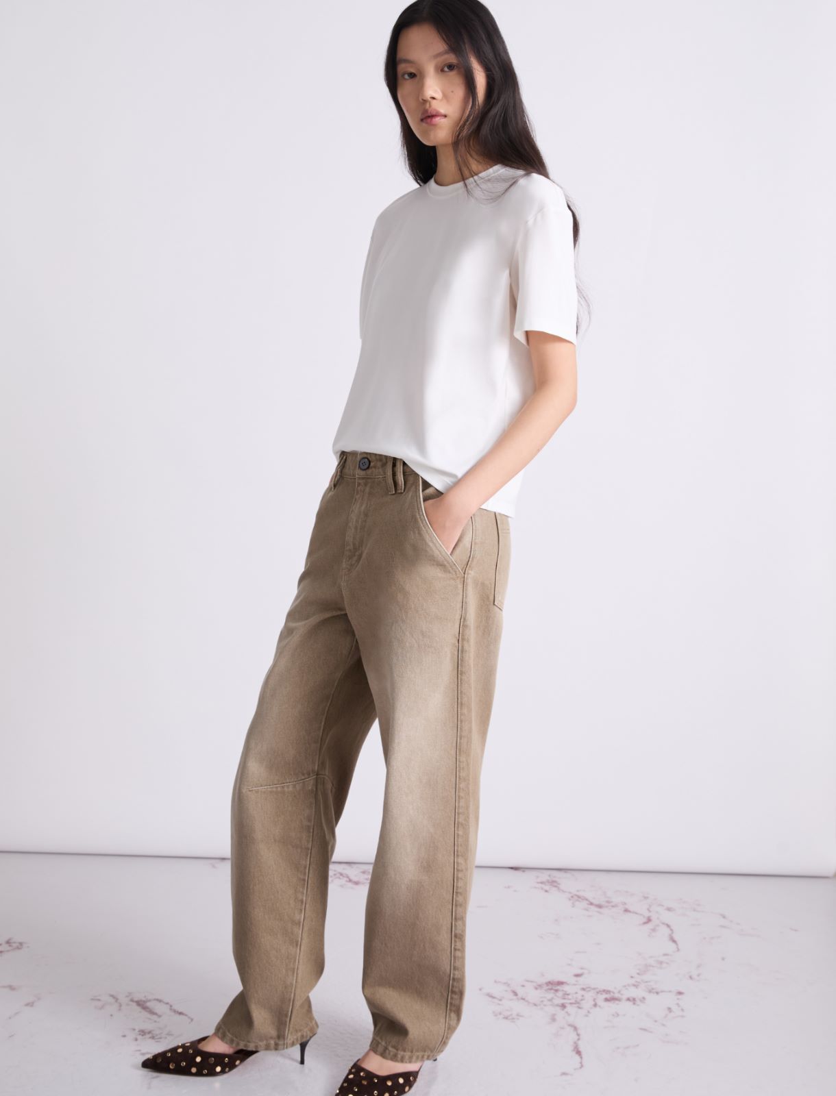 Barrel-Jeans im Loose Fit - BEIGE - Marella - 4