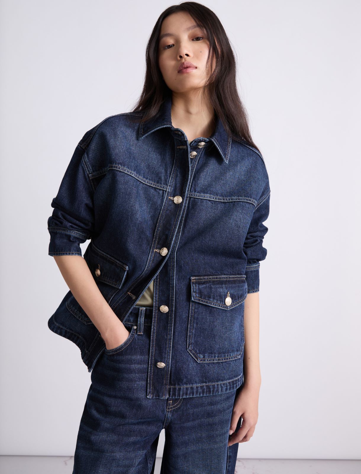 Surchemise en denim - BLEU - Marella - 4