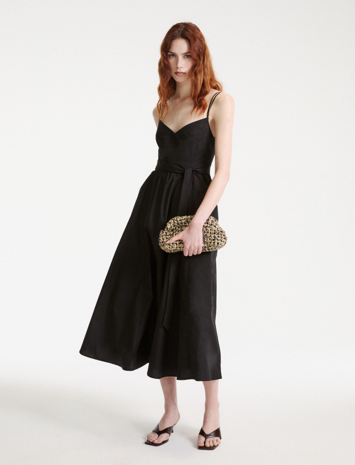 Midikleid aus Popeline - Schwarz - Marella - 2