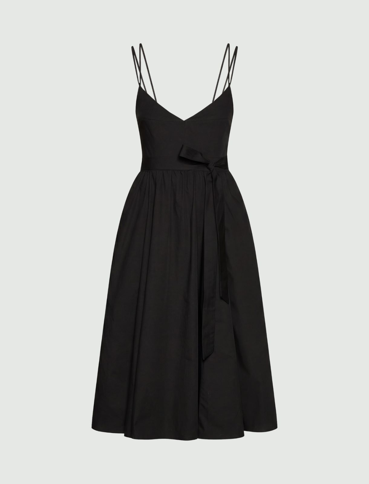 Midikleid aus Popeline - Schwarz - Marella