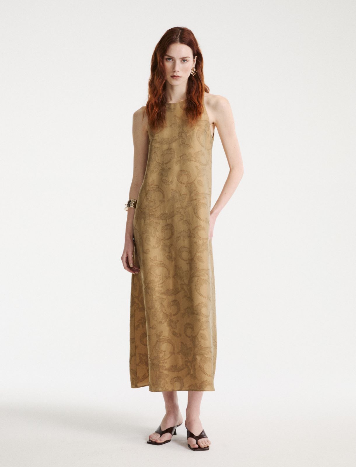 Flowing embroidered dress - BEIGE - Marella - 2