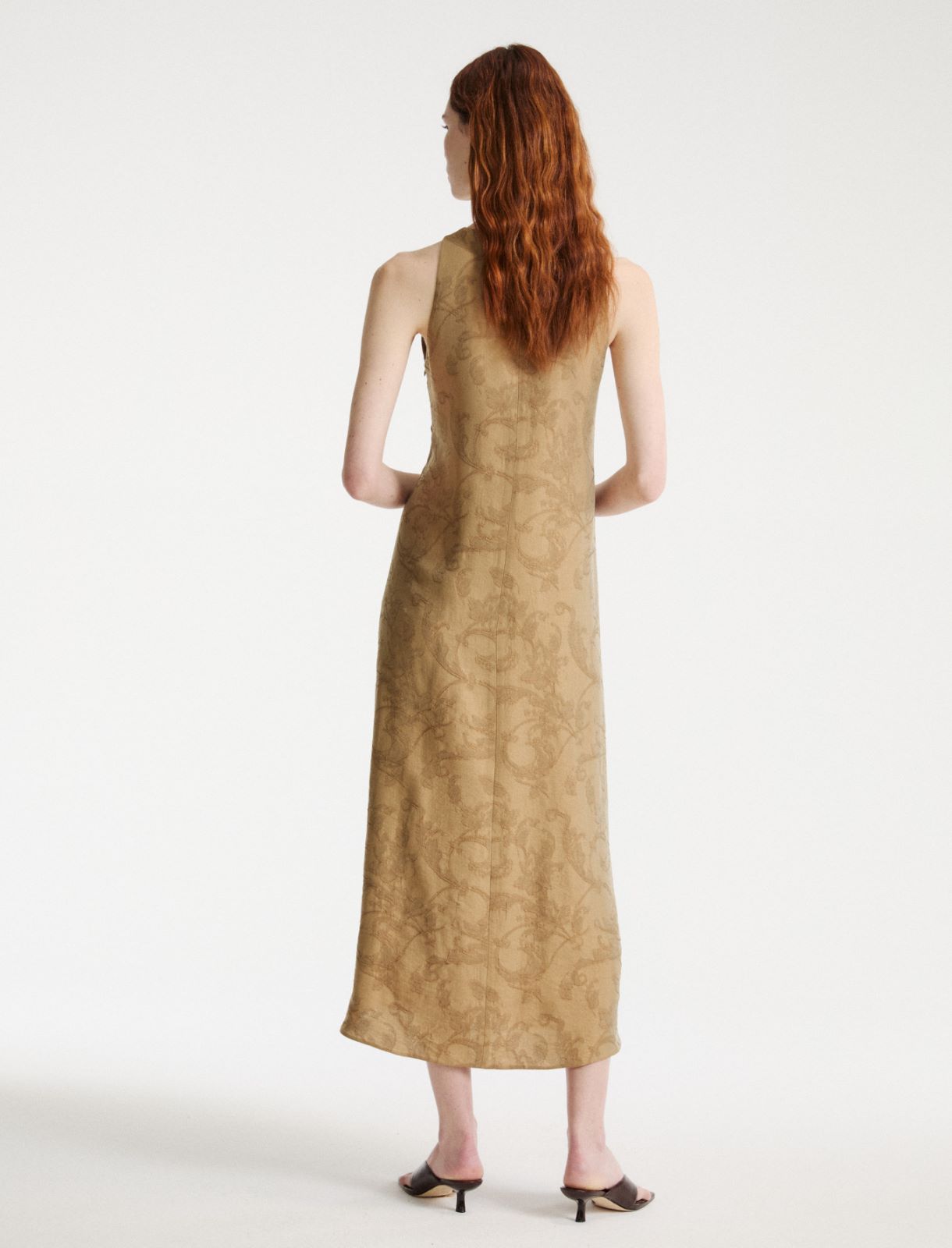 Flowing embroidered dress - BEIGE - Marella - 3