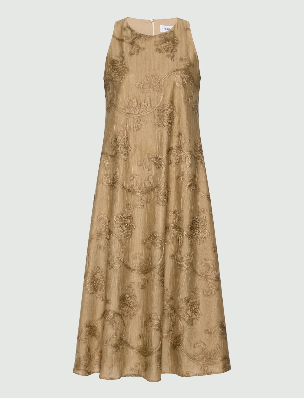 Flowing embroidered dress - BEIGE - Marella