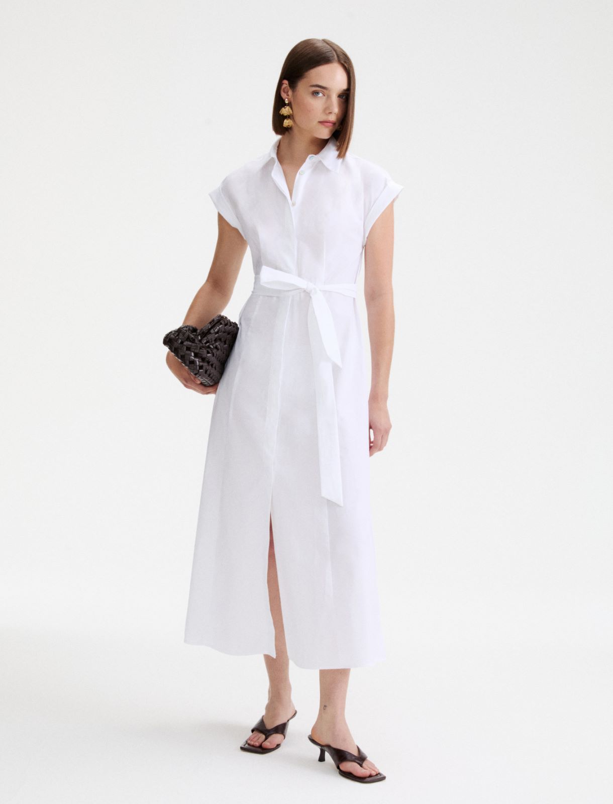 Hemdblusenkleid aus Popeline - WEISS - Marella - 2