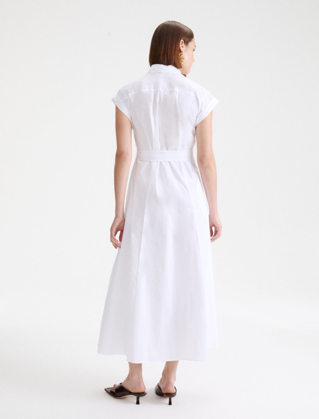 Hemdblusenkleid aus Popeline - WEISS - Marella - 3