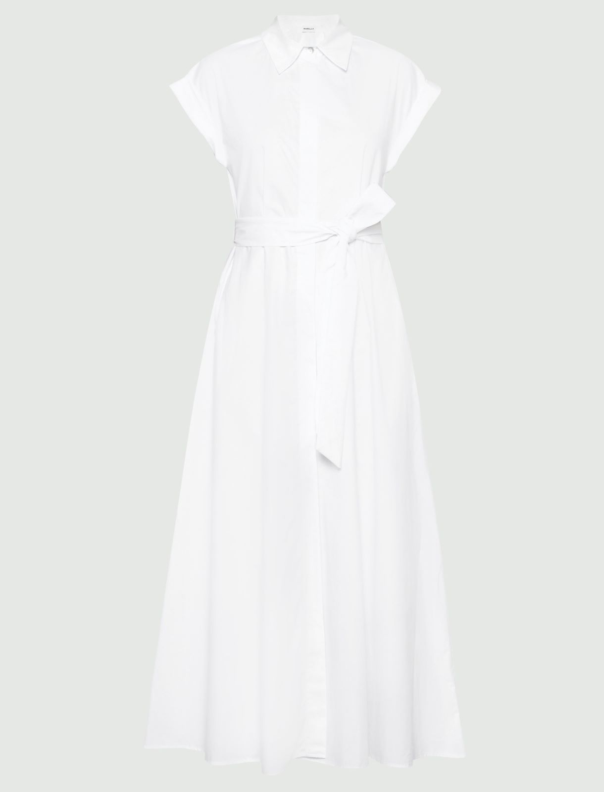Hemdblusenkleid aus Popeline - WEISS - Marella