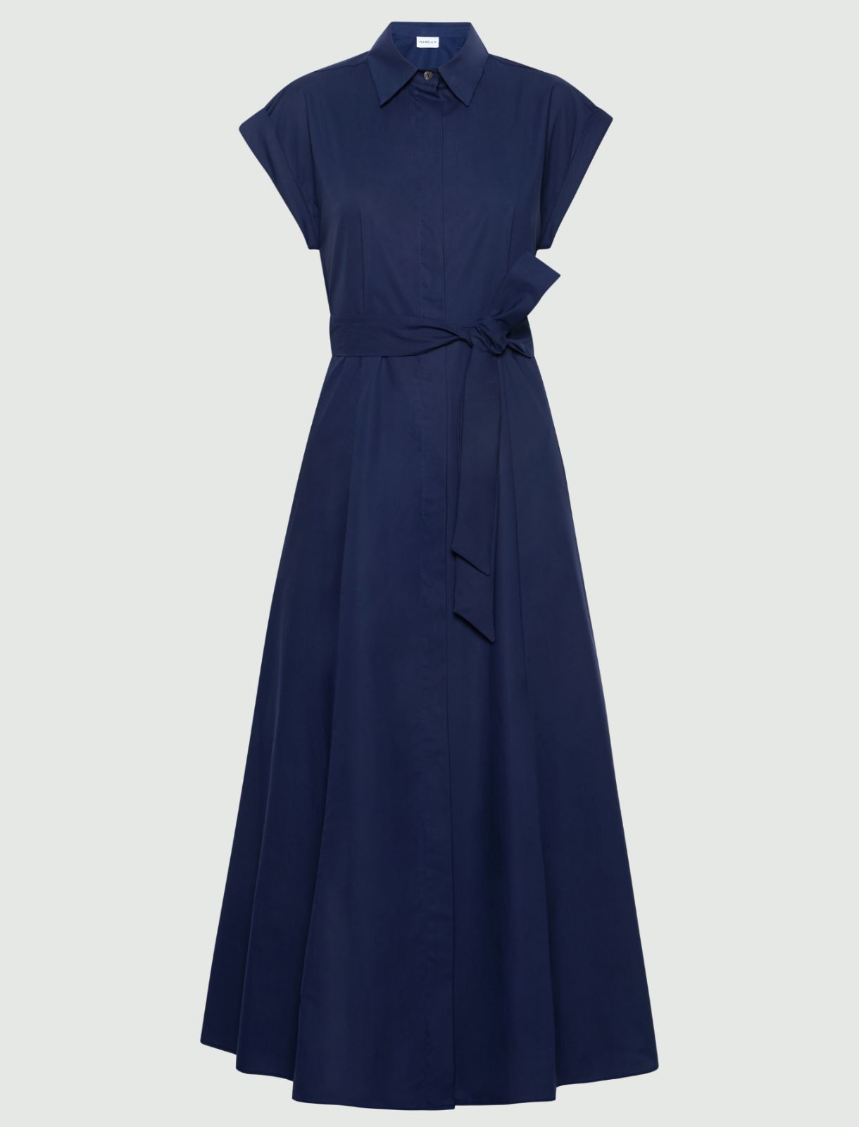 Hemdblusenkleid aus Popeline - BLAU - Marella