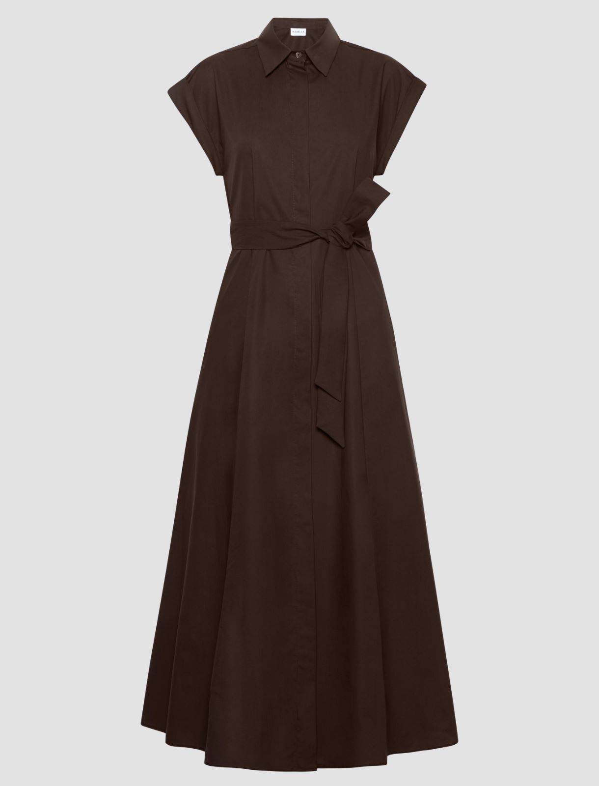 Hemdblusenkleid aus Popeline - BRAUN - Marella