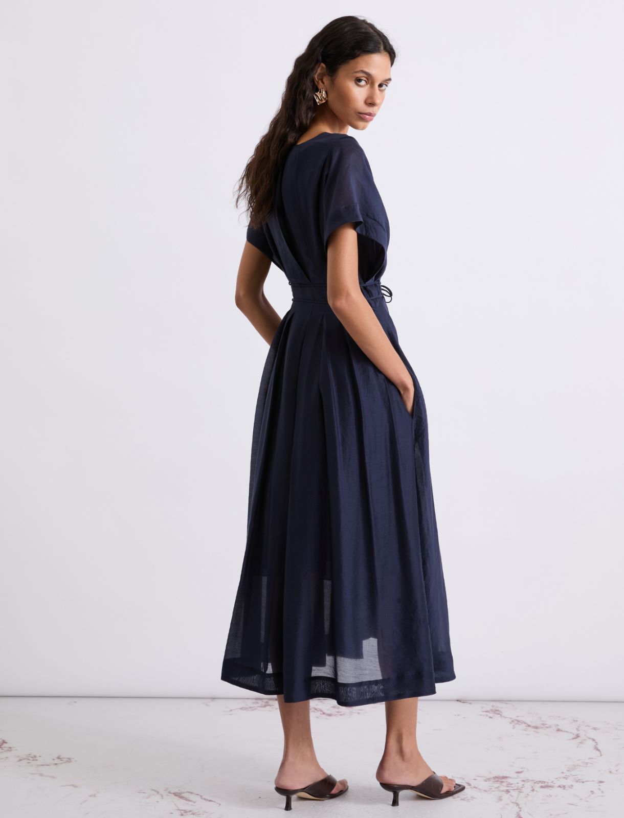 Organza dress - MIDNIGHTBLUE - Marella - 3