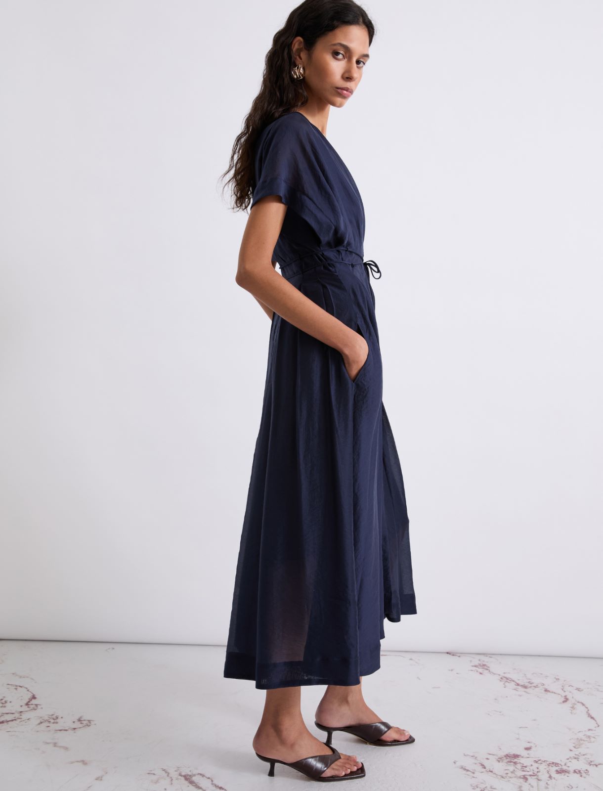 Organza dress - MIDNIGHTBLUE - Marella - 4