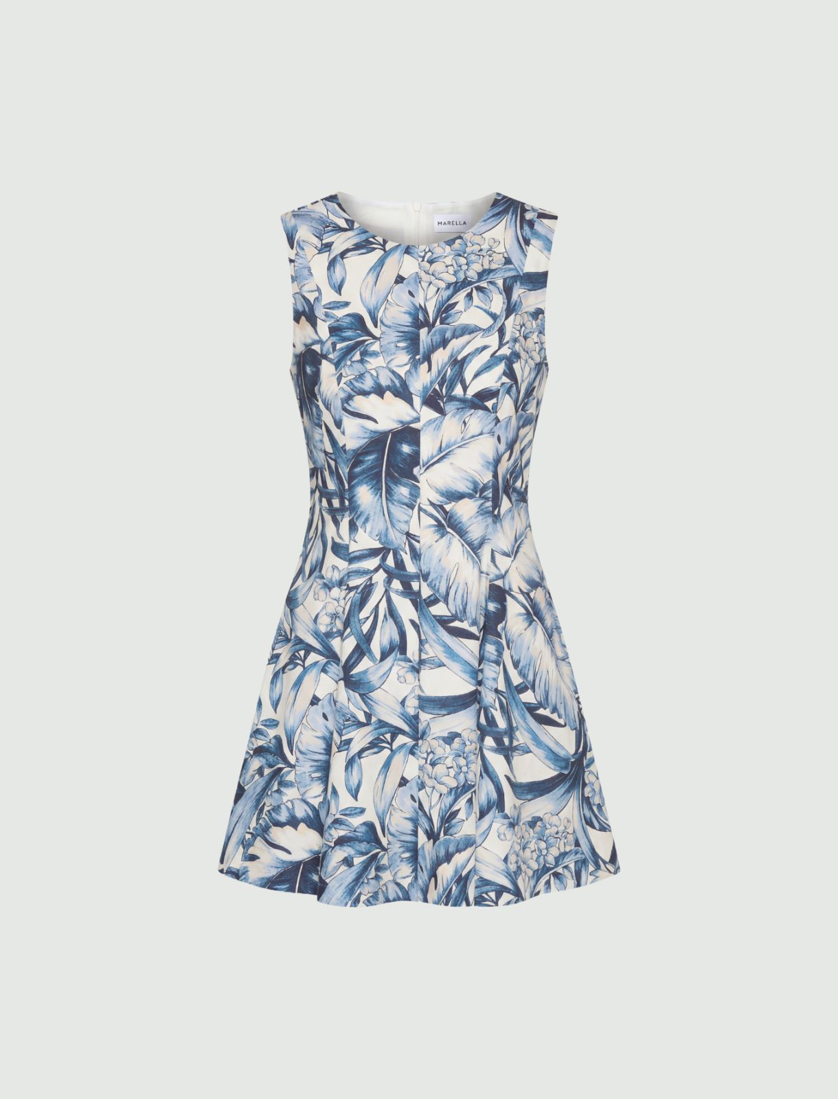 Kurzes Kleid im Fit-and-Flare-Schnitt - Azurblau - Marella