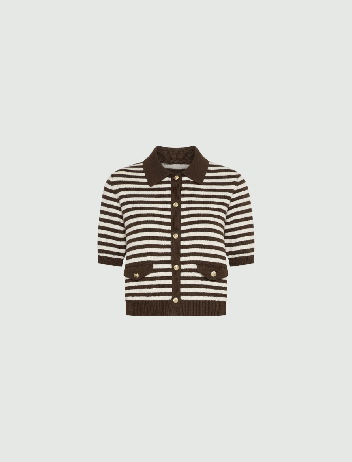 Cotton and silk cardigan - BROWN - Marella