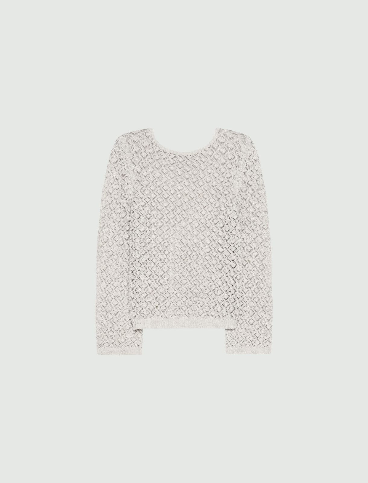Boxy-Pullover mit Lochmuster - SAHNE - Marella