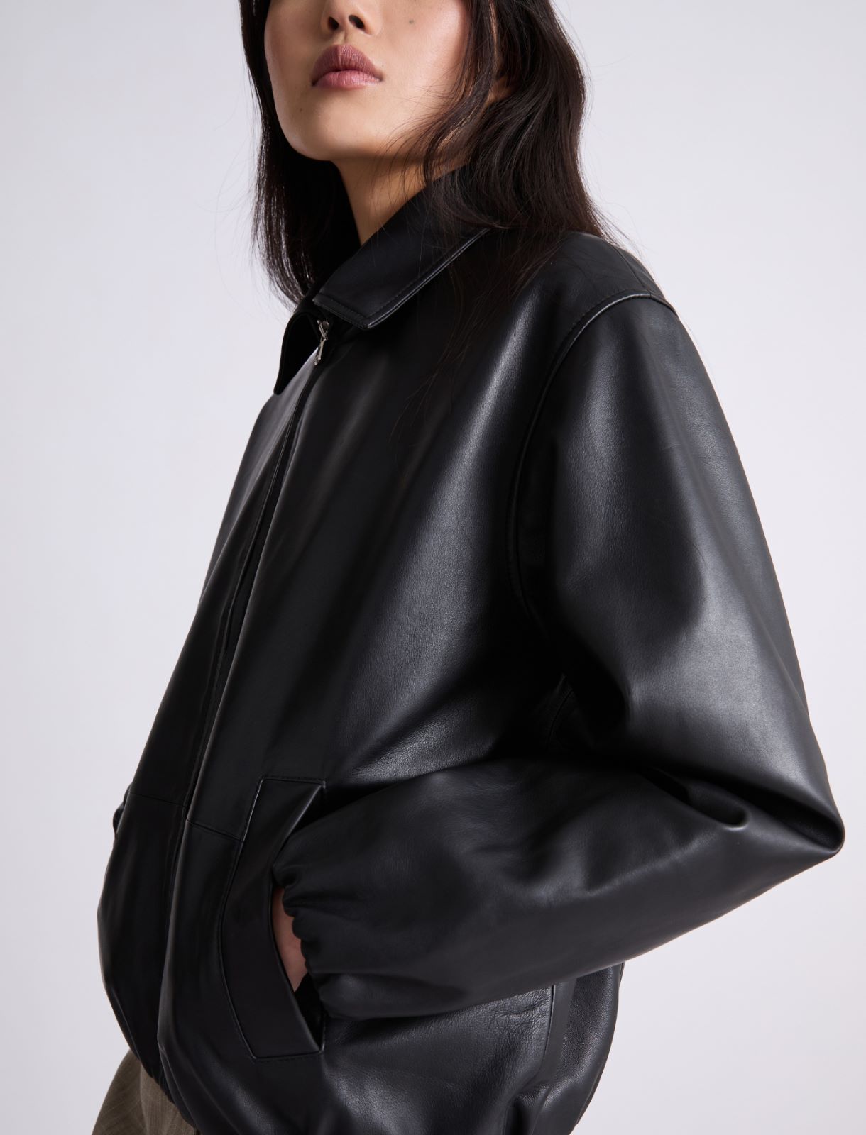 Bómber de napa - NEGRO - Marella - 5