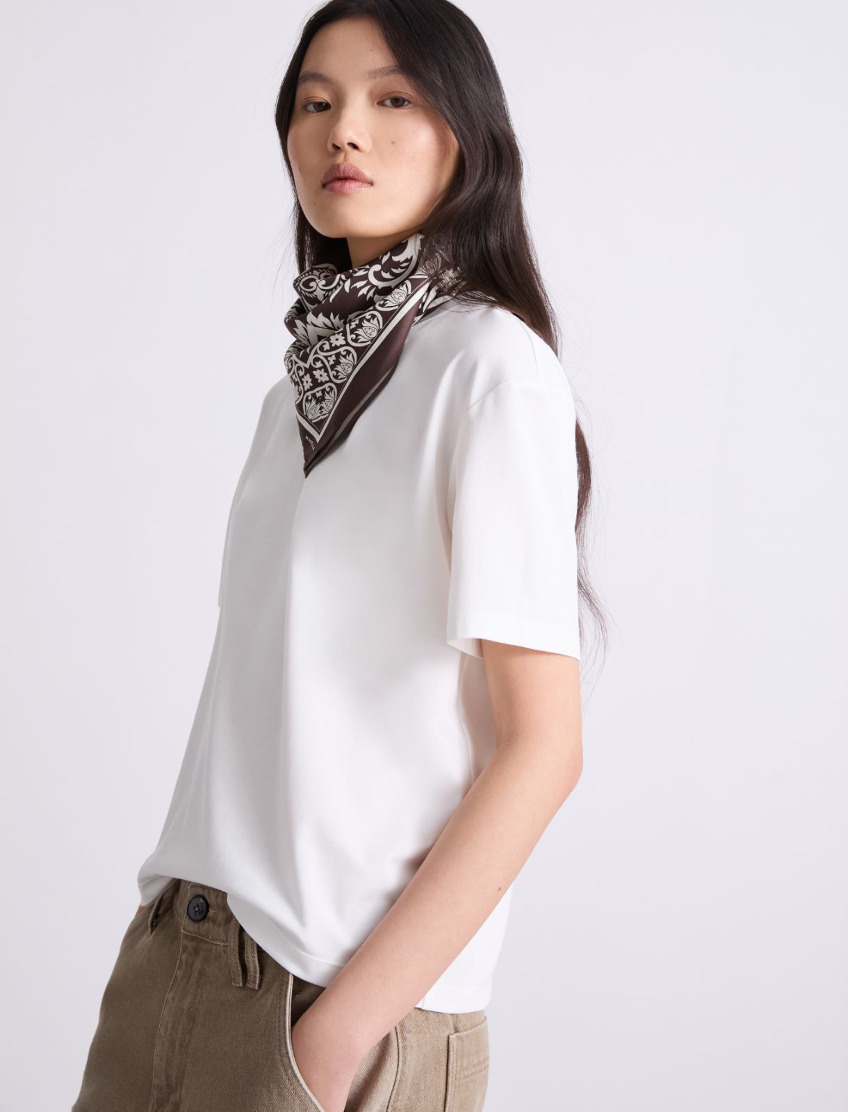 Silk scarf - CHOCOLATE - Marella - 3