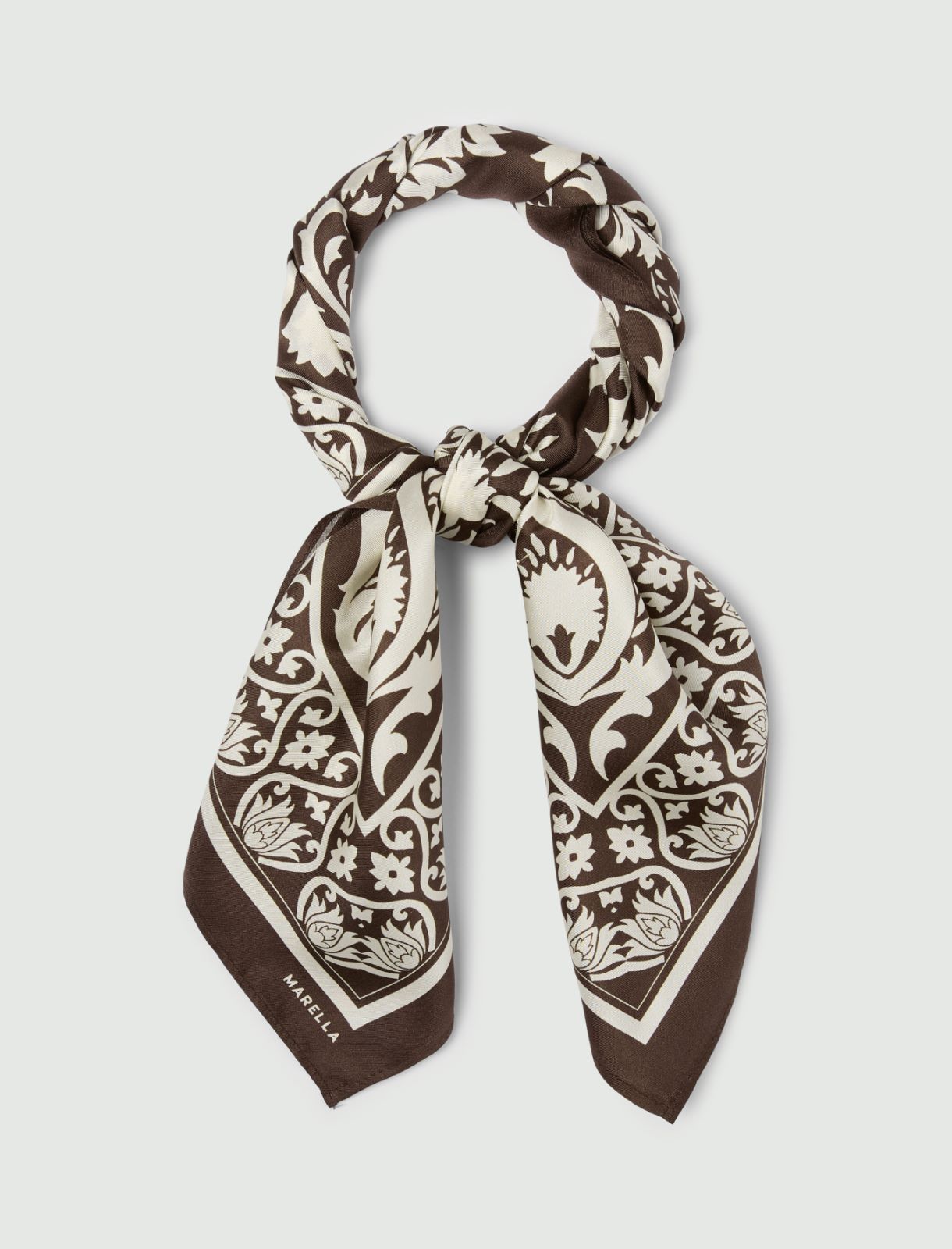 Silk scarf - CHOCOLATE - Marella