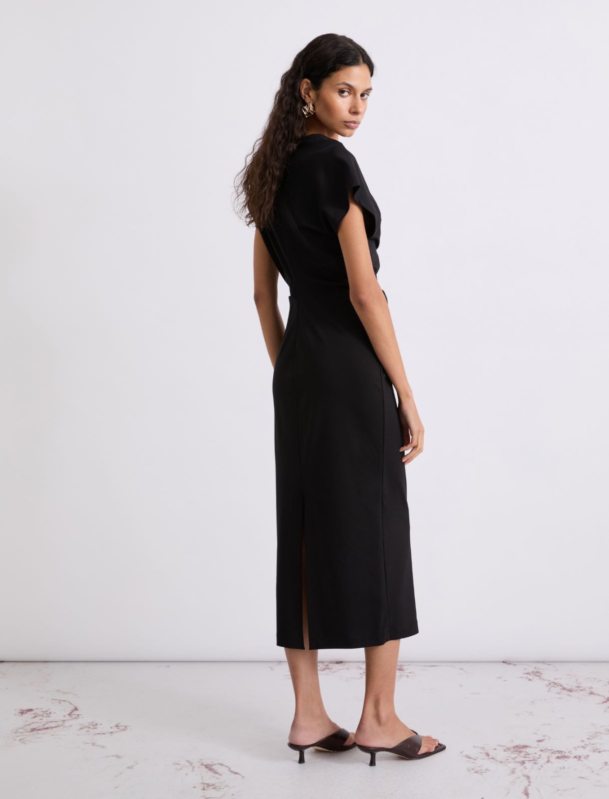 Jersey midi dress - BLACK - Marella - 3