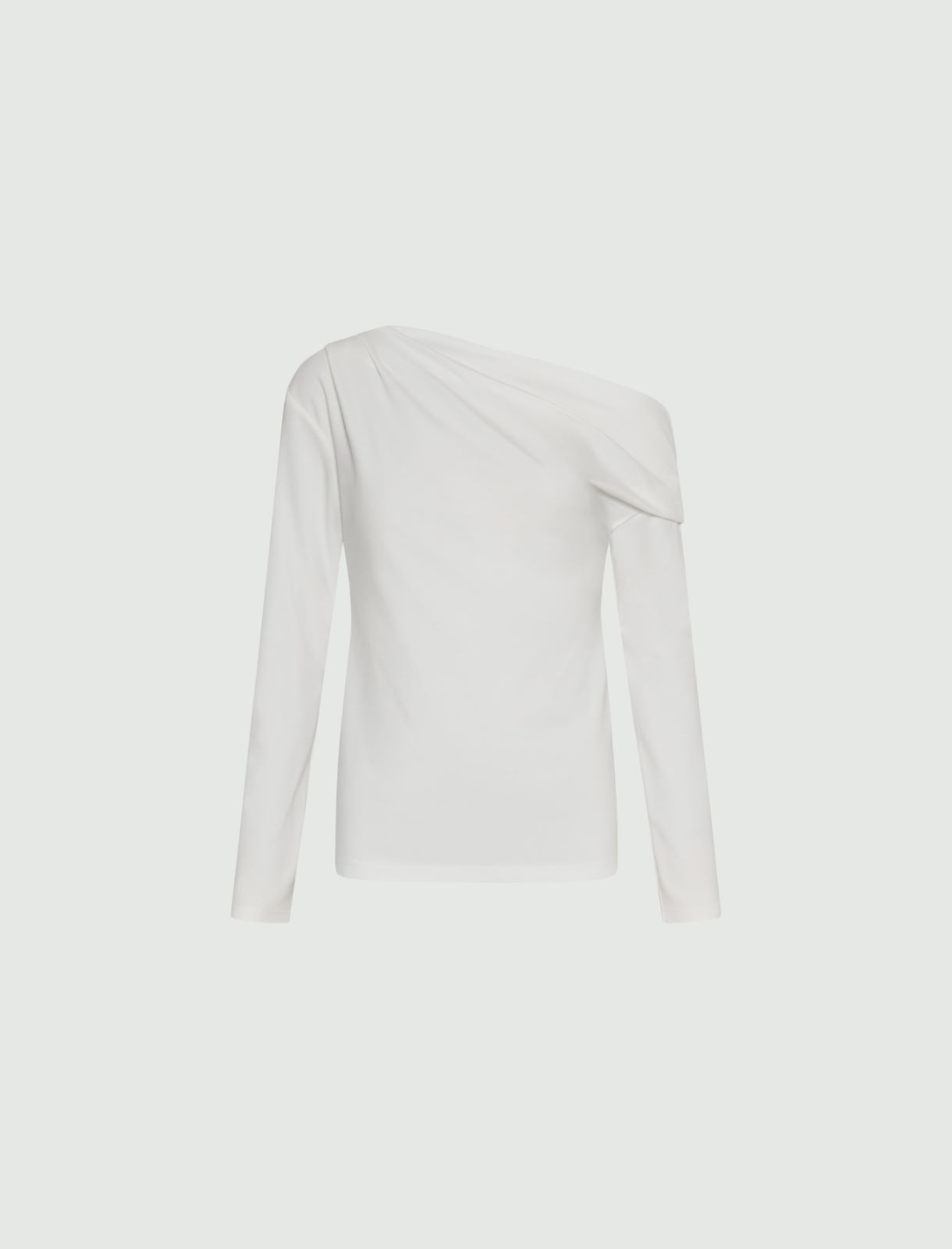 T-shirt à encolure asymétrique - BLANC - Marella