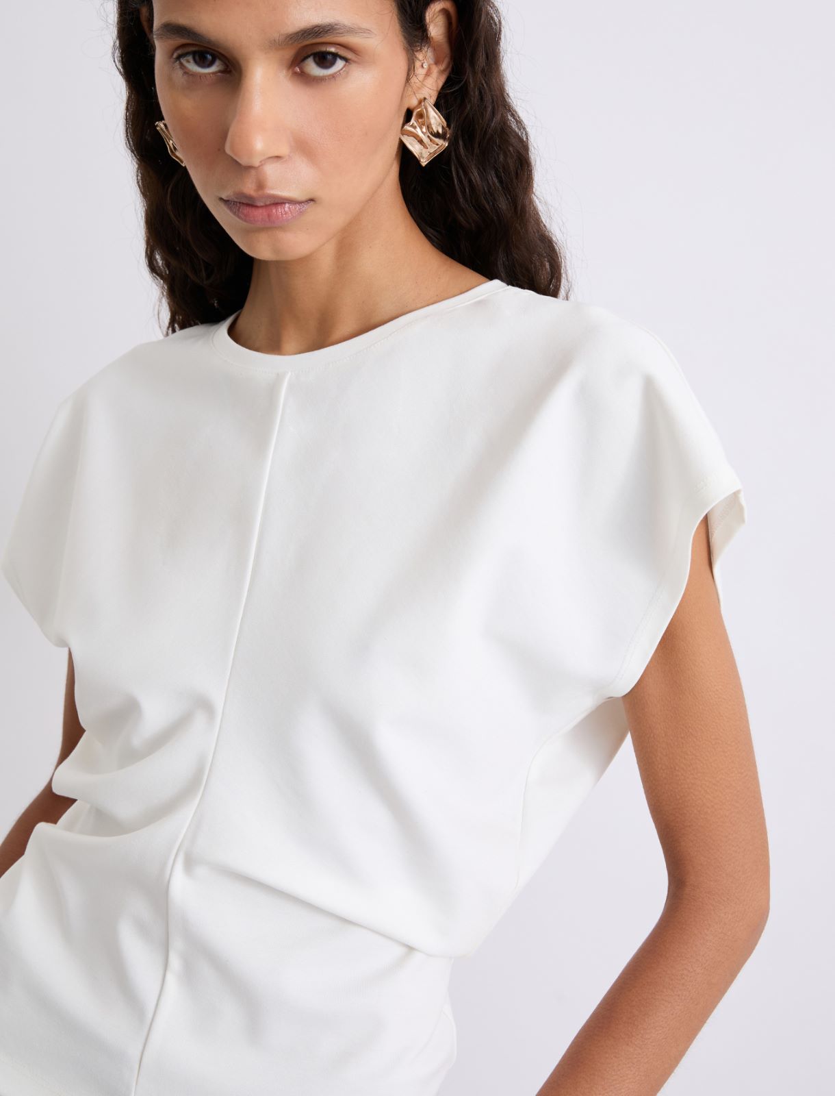 Milano-knit jersey T-shirt - WHITE - Marella - 5