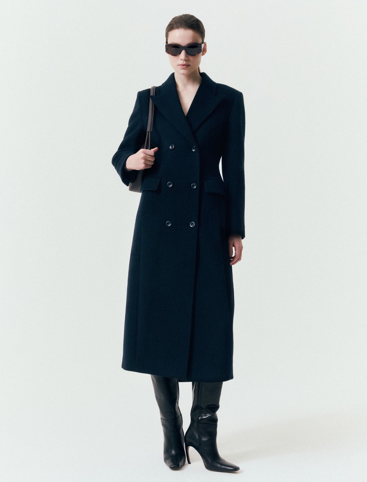 Pure wool double-breasted coat - NAVY - Marella - 2