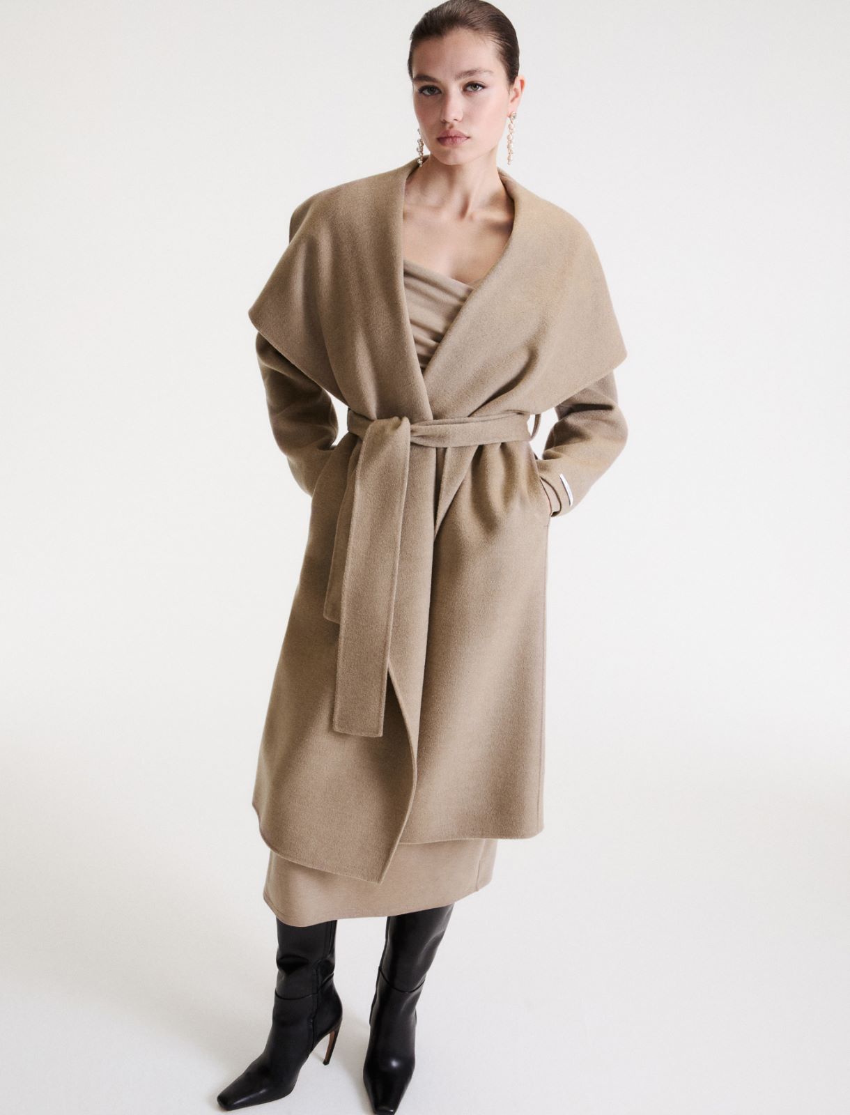 Manteau en pure laine - GRIS TOURTERELLE - Marella - 4