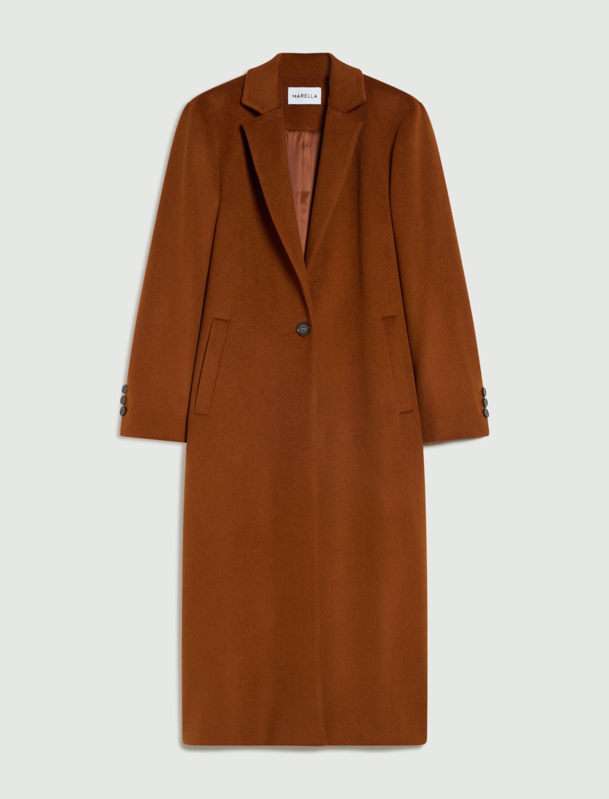 Manteau en laine et cachemire - COGNAC - Marella