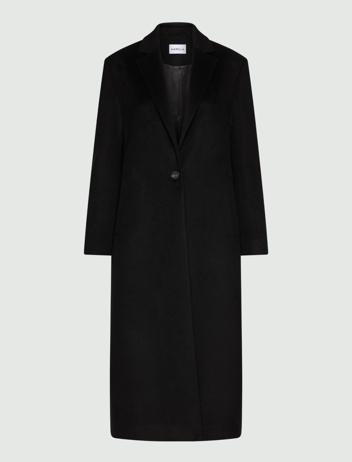 Wool and cashmere coat - BLACK - Marella