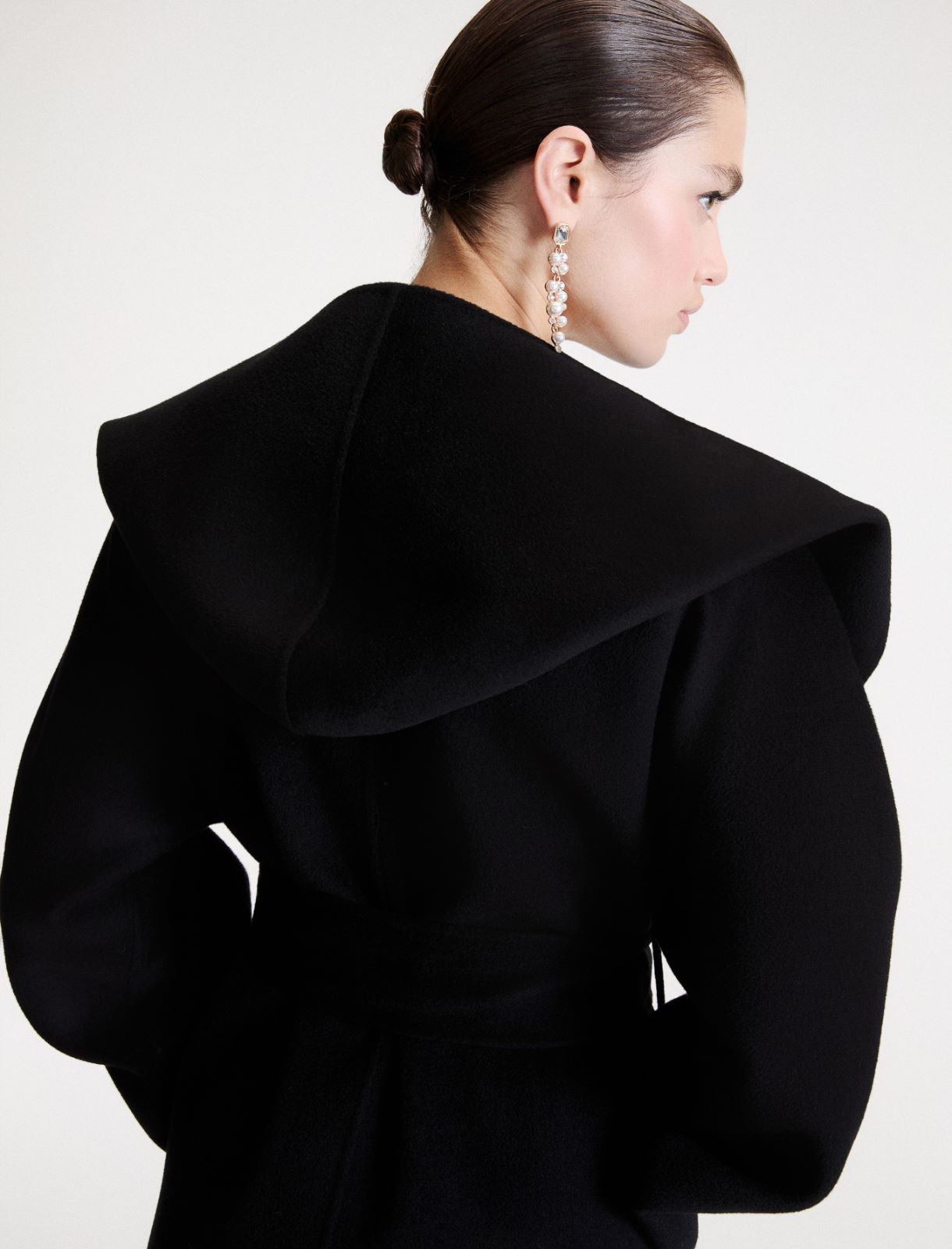 Manteau kimono en pure laine - NOIR - Marella - 6