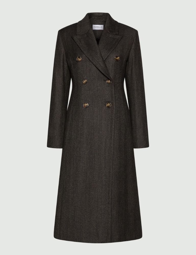 Double-breasted mouliné coat - Marella